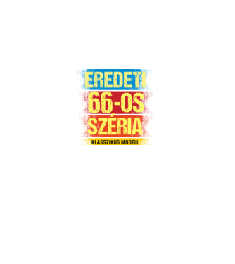 EREDEDI 66-OS SZÉRIA KLASSZKUS MODELL, RETRO SZÜLETÉSNAP minta fekete pólón