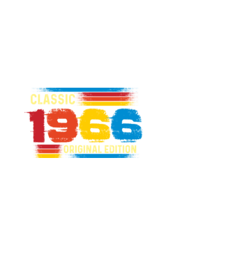 classic, original edition, retro, vintage évszám, születésnapi dátum, 1966 minta fekete pólón