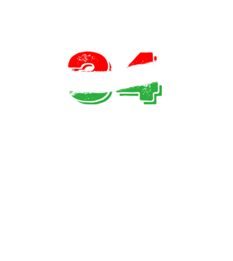 magyar trikolor, piros fehér zöld szám 34 minta fekete pólón