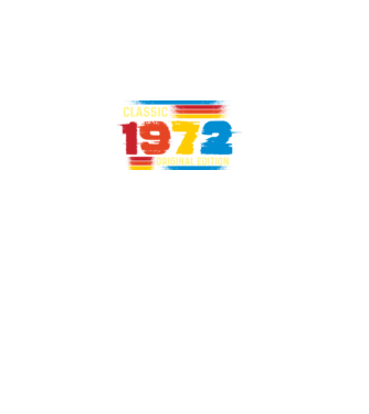 classic, original edition, retro, vintage évszám, születésnapi dátum, 1972 minta fekete pólón