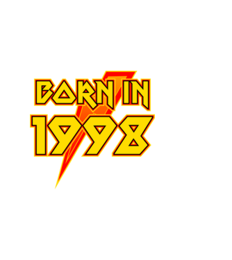 heavy metal born in 1998 minta sötétkék pólón