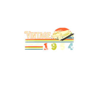 vintage, limited edidtion, retro születésnapi felirat, évszám veterán autóval, 1954 minta fekete pólón