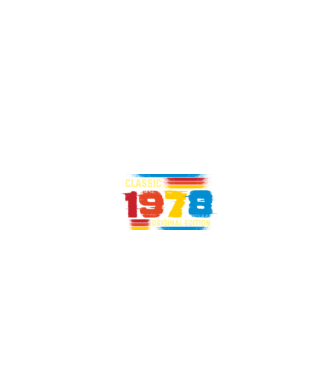 classic, original edition, retro, vintage évszám, születésnapi dátum, 1978 minta fekete pólón