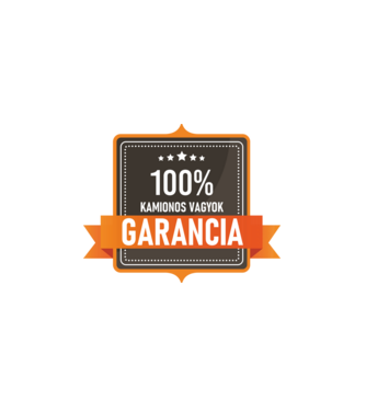 GARANCIA 100% KAMIONOS VAGYOK minta fehér pólón