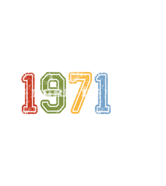 born in 1971 születésnapi felirat minta sötétkék pólón