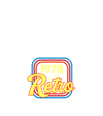 retro születésnapi felirat dátummal 1978 minta fekete pólón
