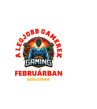 A LEGJOBB GAMEREK FEBRUÁRBAN SZÜLETNEK minta sötétkék pólón