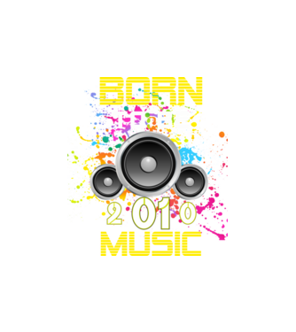 born to be music 2010-ben született, születésnapi póló minta homokszín pólón