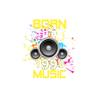 born to be music 1998-ban született, zenés születésnapi póló minta homokszín pólón