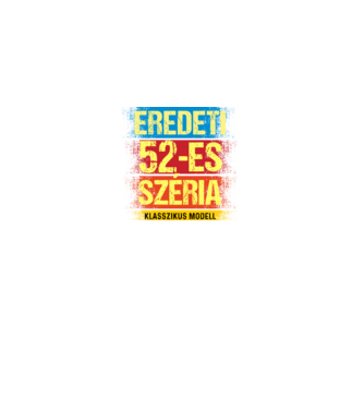 EREDEDI 52-ES SZÉRIA KLASSZKUS MODELL, RETRO SZÜLETÉSNAP minta fekete pólón