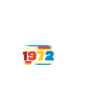 classic, original edition, retro, vintage évszám, születésnapi dátum, 1972 minta sötétkék pólón