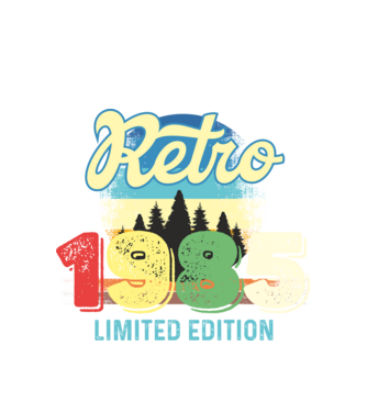 retro évszám, limited edition, 1985-ben születetteknek minta fehér pólón