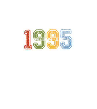 born in 1995 születésnapi felirat minta fekete pólón
