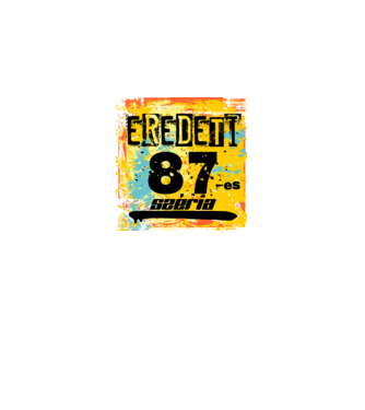 eredeti széria grunge graffiti 87-es, 1987 minta fekete pólón