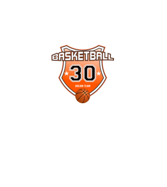 Basketball , kosárlabda mezszám. születésnap szülinapi logó 30 éves minta fehér pólón