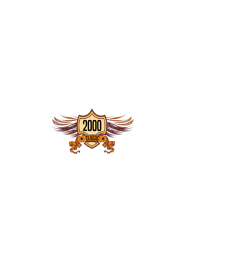 classic szülinapi embléma 2000 minta sötétkék pólón