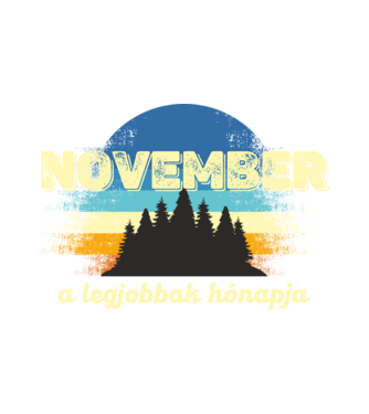 november a legobbak hónapja, novemberben születetteknek minta fehér pólón