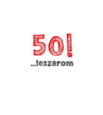 50 leszarom 50 éves szülinapra minta szürke pólón