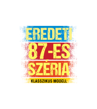 EREDEDI 87-ES SZÉRIA KLASSZKUS MODELL, RETRO SZÜLETÉSNAP minta homokszín pólón