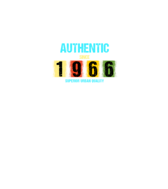AUTHENTIC SINCE 1966, SUPERIOR URBAN QUALITY, 1966-BAN SZÜLETETT minta fekete pólón
