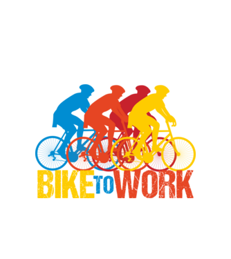 BIKE TO WORK BICAJOZZ A MUNKÁBA fiúk minta fehér pólón