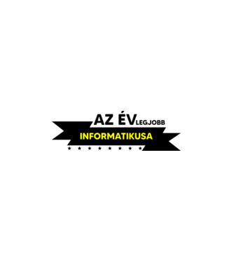 AZ ÉV LEGJOBB INFORMATIKUSA minta fehér pólón