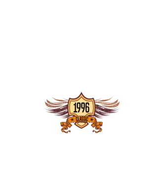 classic szülinapi embléma 1996 minta fekete pólón