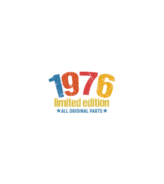 1976 limited edition ,all original parts,retro születésnapi évszám minta homokszín pólón