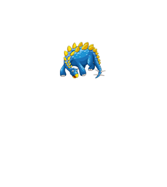 kék dino, dinoszaurusz minta fehér pólón