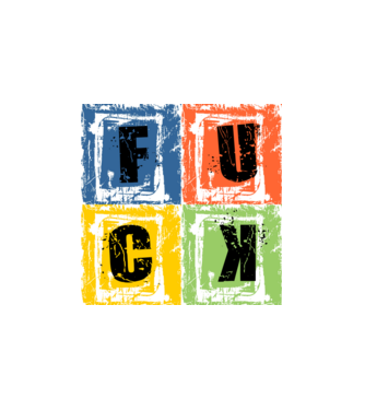 GRUNGE FUCK minta fehér pólón