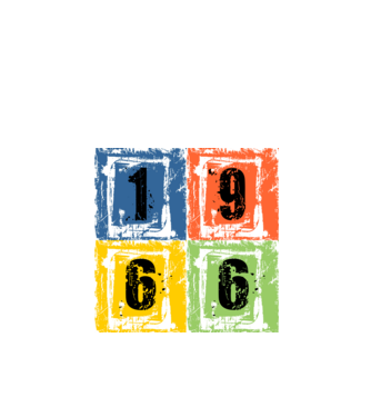 grunge number, szám 1966 minta fekete pólón