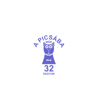 A PICSÁBA már 32 vagyok minta homokszín pólón