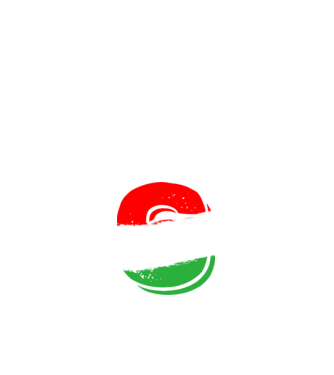 magyar trikolor, piros fehér zöld szám 6 minta fehér pólón