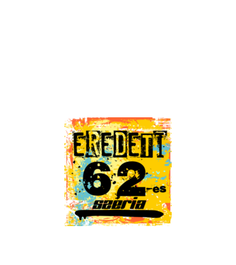 eredeti széria grunge graffiti 62-es. 62 éves minta fekete pólón