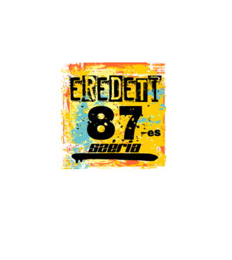 eredeti széria grunge graffiti 87-es, 1987 minta fekete pólón