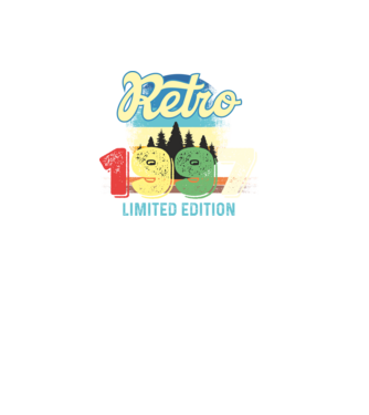 retro évszám, limited edition, 1997-ben születetteknek minta fekete pólón