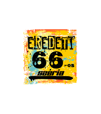 eredeti széria grunge graffiti 66-os. 66 éves minta fehér pólón