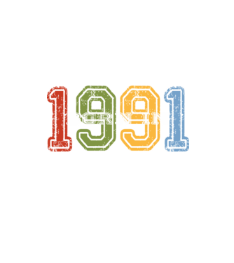 born in 1991 születésnapi felirat minta homokszín pólón