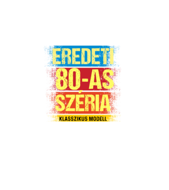 EREDEDI 80-AS SZÉRIA KLASSZKUS MODELL, RETRO SZÜLETÉSNAP minta fekete pólón