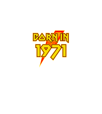 heavy metal born in 1971 minta fekete pólón