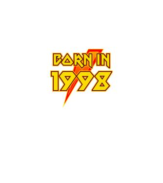 heavy metal born in 1998 minta fekete pólón