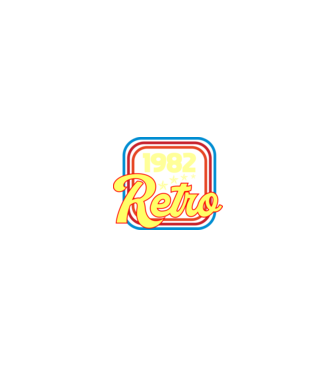 retro születésnapi felirat dátummal 1982 minta fekete pólón
