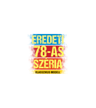 EREDEDI 78-AS SZÉRIA KLASSZKUS MODELL, RETRO SZÜLETÉSNAP minta fekete pólón