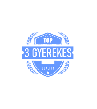 TOP QUALITY 3 GYEREKES APUKA minta fekete pólón