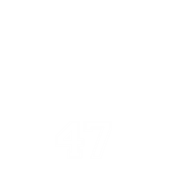 klasszikus mezszám 47 minta fehér pólón