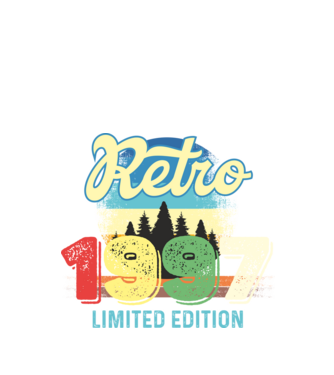 retro évszám, limited edition, 1997-ben születetteknek minta fekete pólón