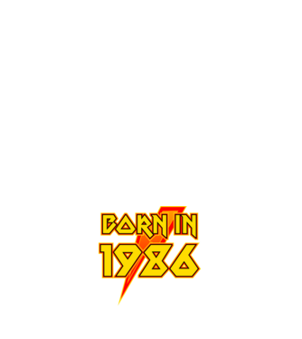 heavy metal born in 1986 minta sötétkék pólón