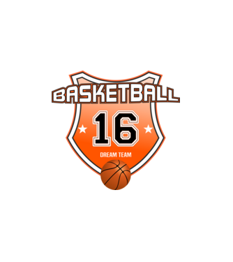 Basketball , kosárlabda mezszám. születésnap szülinapi logó 16 éves minta fehér pólón