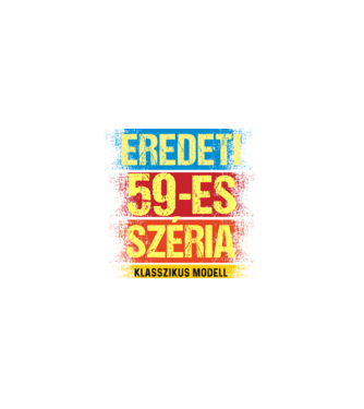 EREDEDI 59-ES SZÉRIA KLASSZKUS MODELL, RETRO SZÜLETÉSNAP minta fekete pólón