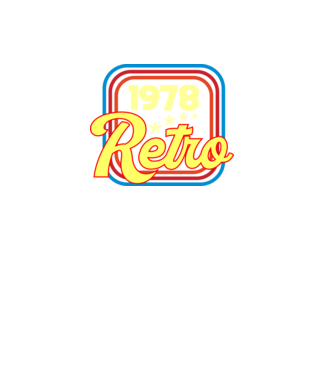 retro születésnapi felirat dátummal 1978 minta fekete pólón